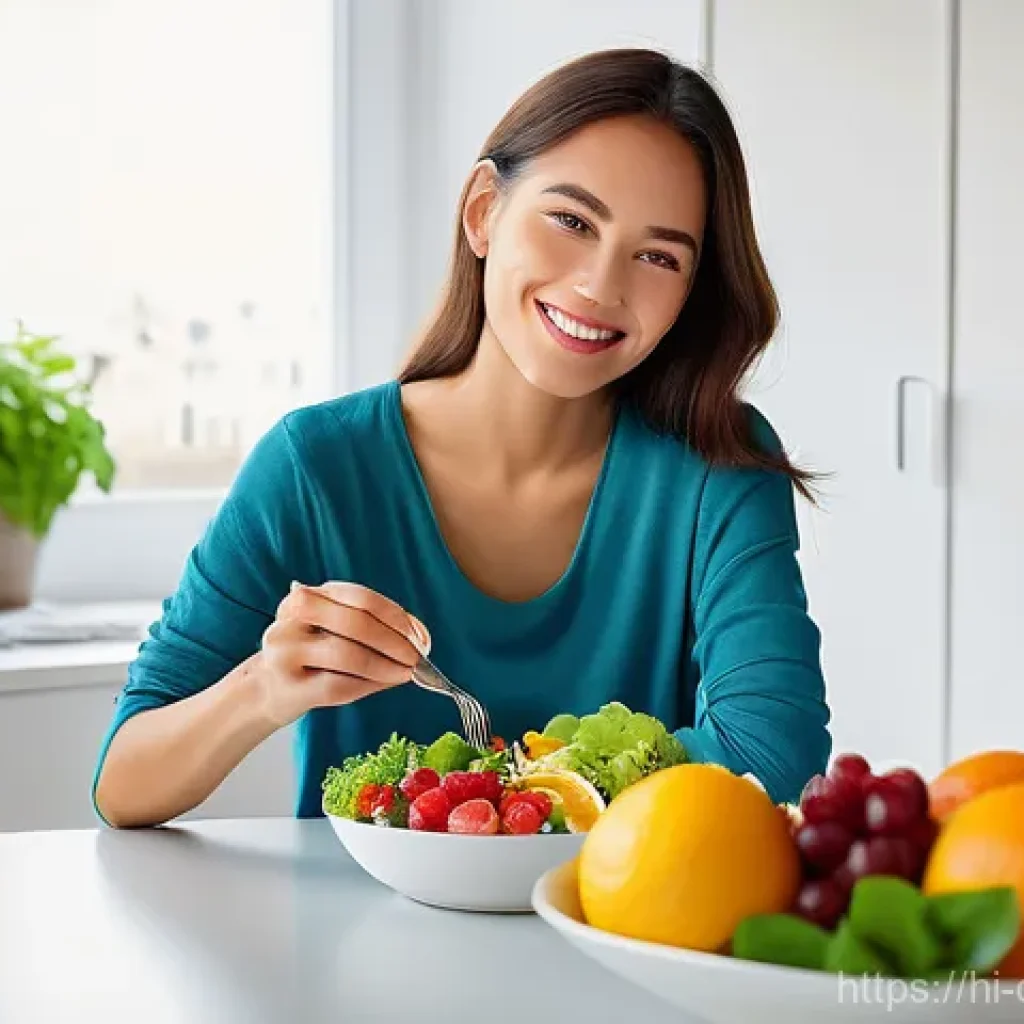 치과위생사 학점 관리 전략 - **Scene 1 (Nutrition):** She is seen enjoying a healthy and colorful meal, such as a bowl of fresh f...