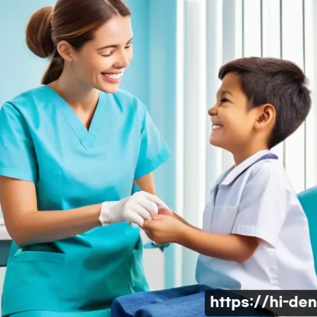 치과위생사와 병원 수익 개선 사례 - **Prompt:** A warm and caring female dental hygienist, in her late 20s to early 30s, wearing a clean...