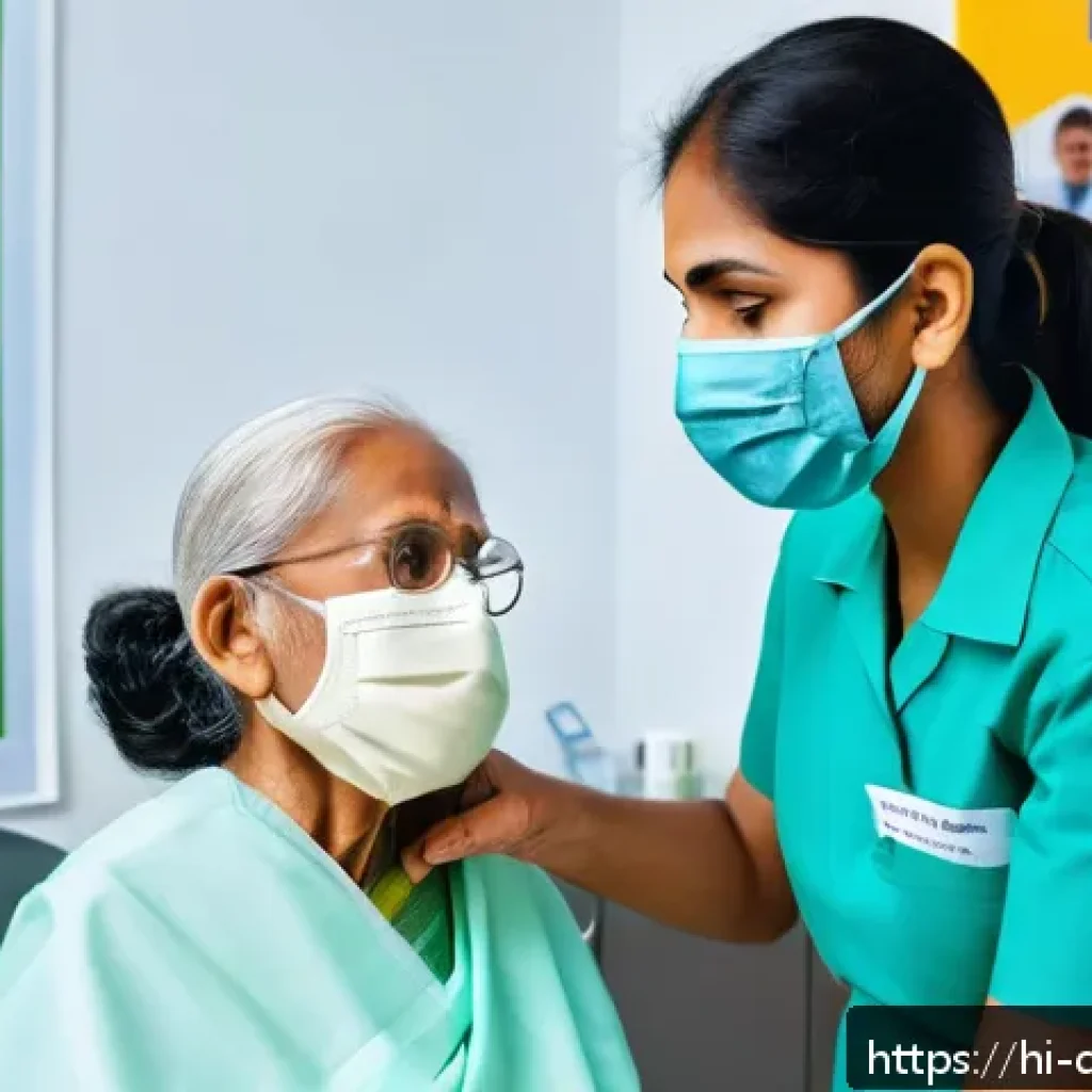 치과위생사 해외 근무 시 문화적 차이 - A professional female dental hygienist of South Asian descent wearing a clean, modern dental uniform...