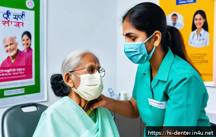 치과위생사 해외 근무 시 문화적 차이 - A professional female dental hygienist of South Asian descent wearing a clean, modern dental uniform...